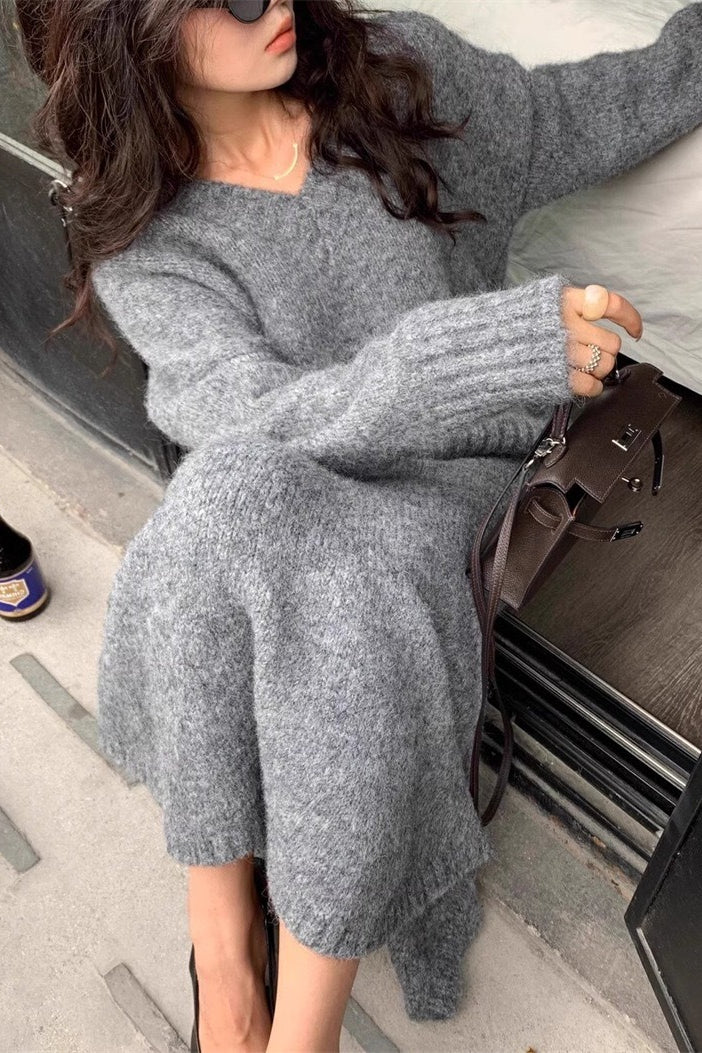 Margot V-Neck Knit & Mermaid Skirt Set