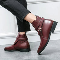 Federico Slip On Ankle Boot in Deep Cherry