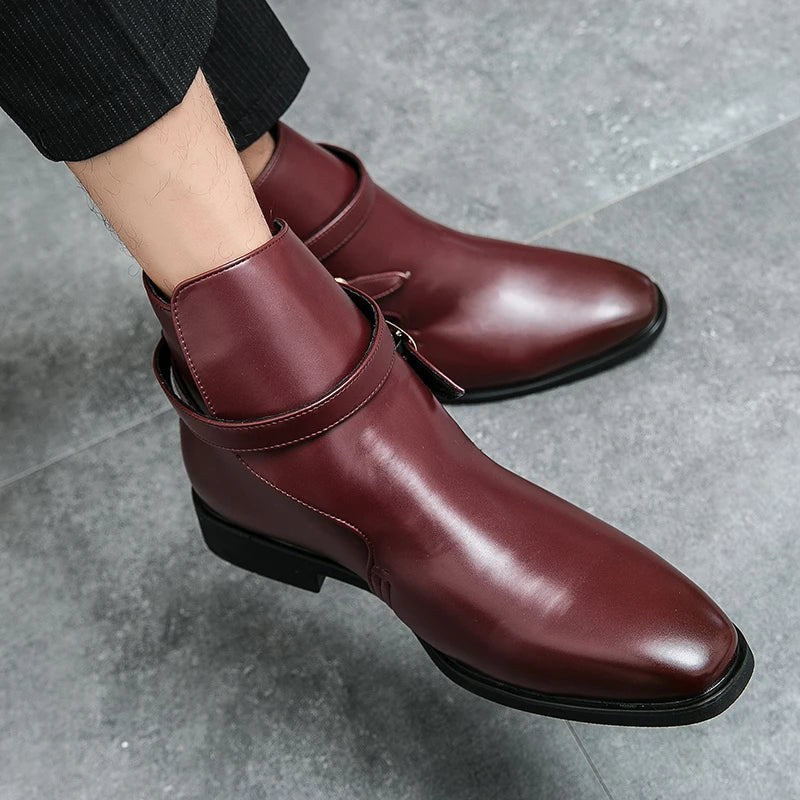 Federico Slip On Ankle Boot in Deep Cherry
