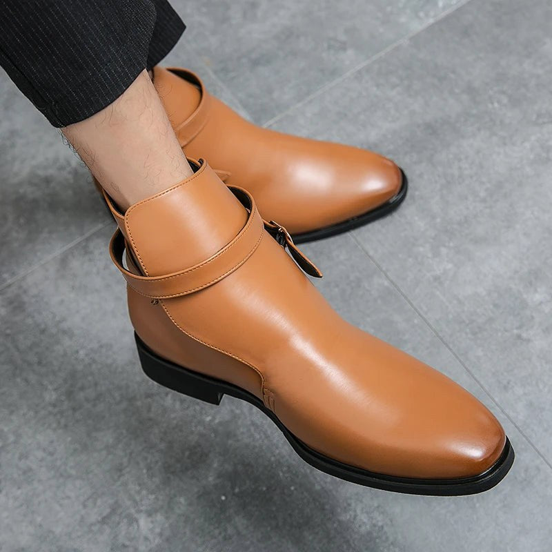 Federico Slip On Ankle Boot in Sienna Brown