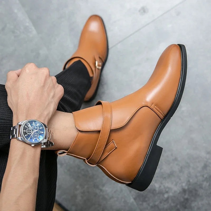 Federico Slip On Ankle Boot in Sienna Brown