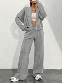 Felicity Casual Suit with Pockets in Grey