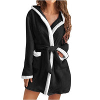 Felicity Coat with Pockets and Hood in Black
