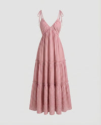 Felicity Linen Dress in Pink