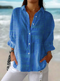 Feline™ Azure Stripe Blouse