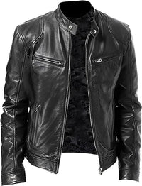 Felix Elegant Leather Dress in Black