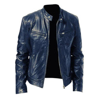 Felix Elegant Leather Dress in Blue