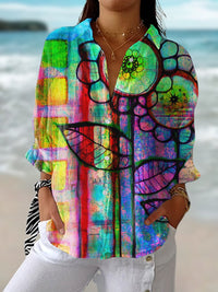 Fenna™ Artistic Bloom Blouse in Multicolour