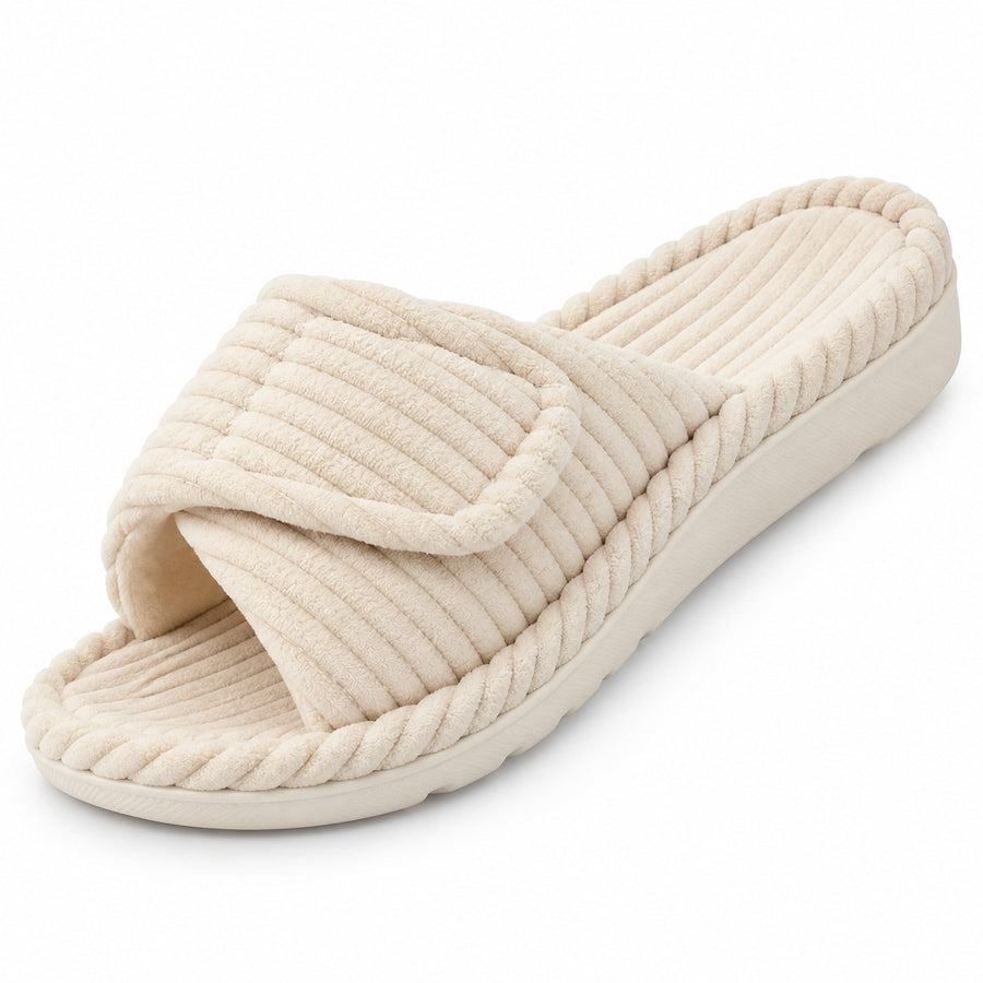 Fenvara Women's Orthopedic Slide Slippers Open Toe in Beige