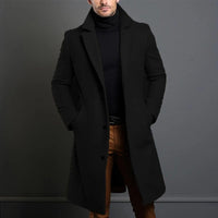 Ferdinand Casual Trench Coat in Black