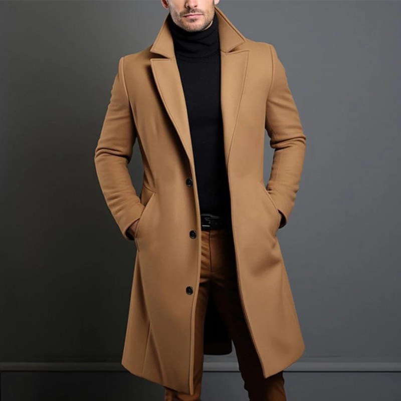 Ferdinand Casual Trench Coat in Café