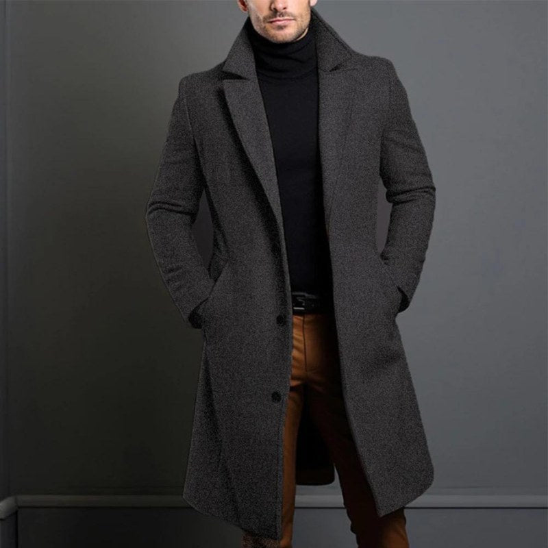 Ferdinand Casual Trench Coat in Grey