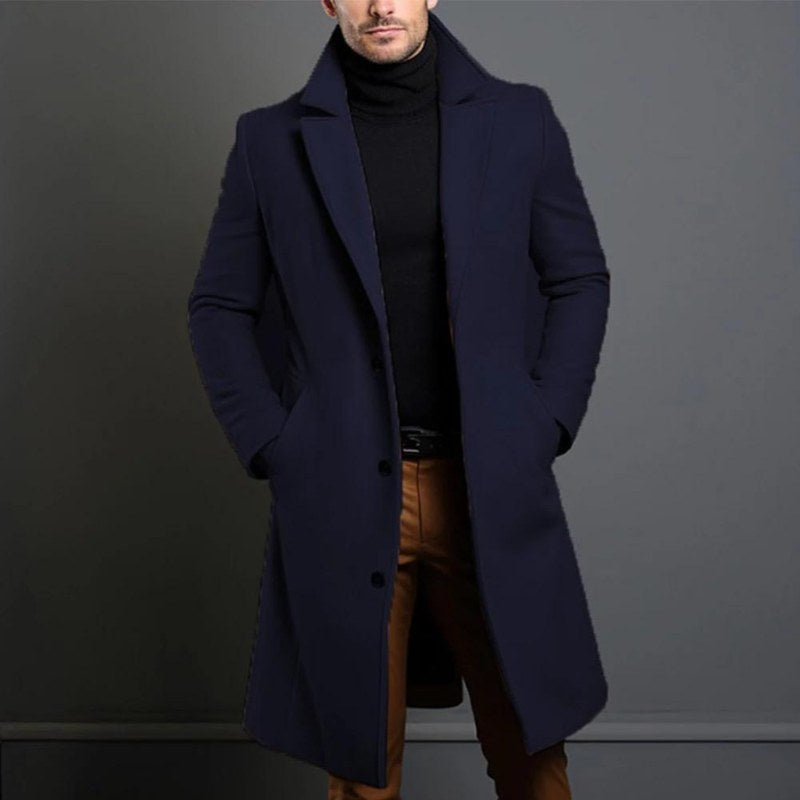 Ferdinand Casual Trench Coat in Navy