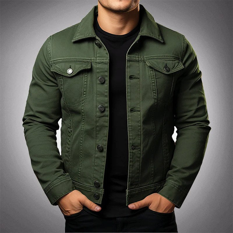 Ferdinand Denim Jacket in Green