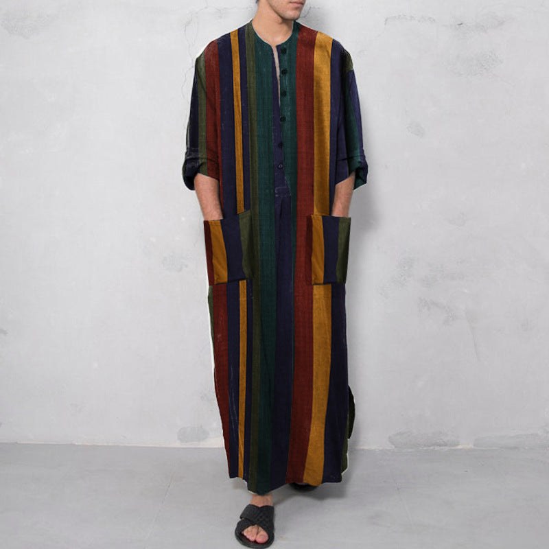 Ferdinand Linen Blend Set with Stand Collar and Pockets