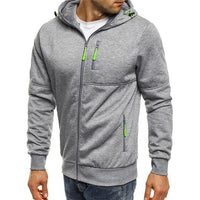 Ferdinand Shirt with Zip Front and Hood in Gris Clair