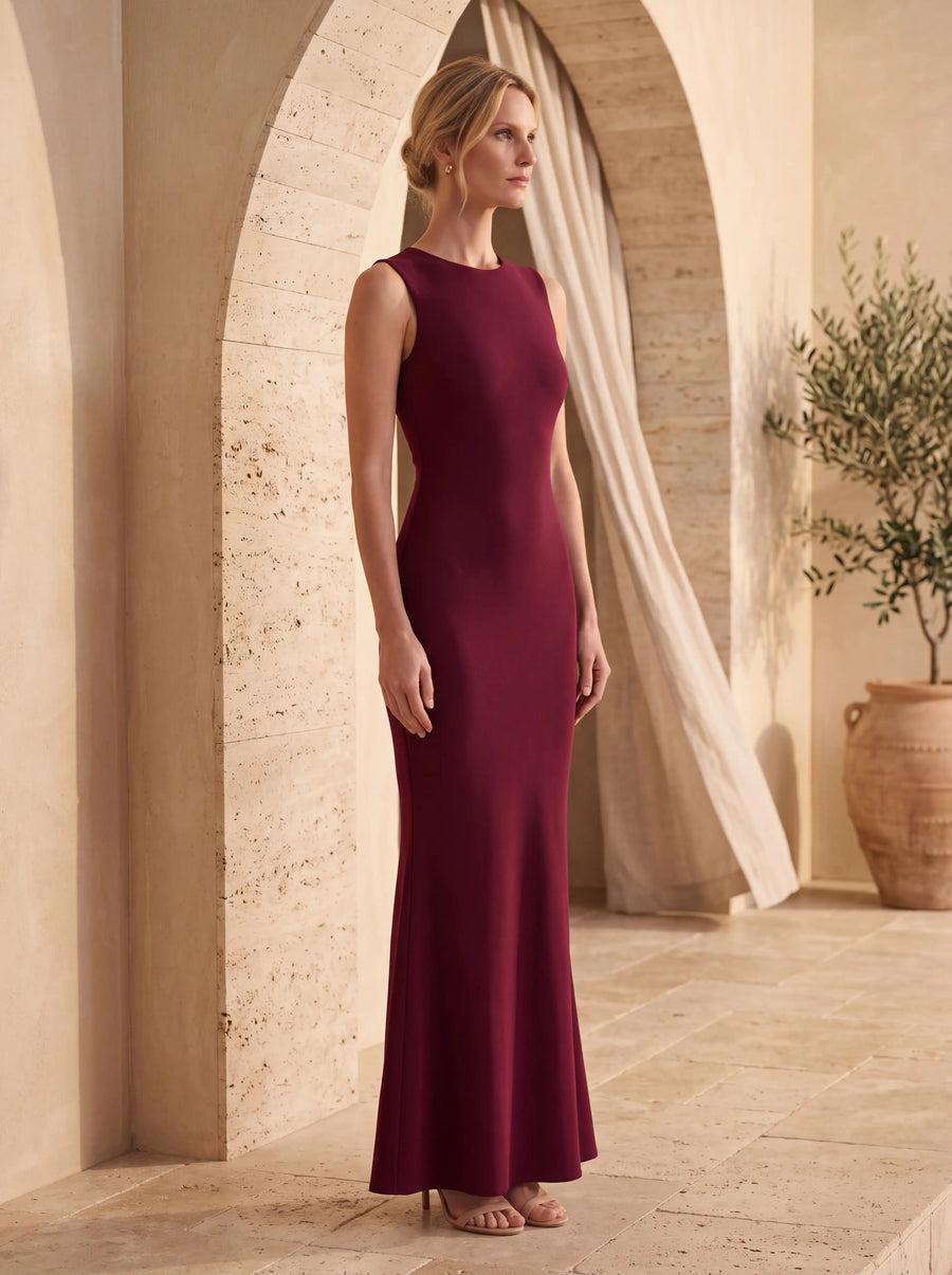 Fern Maxi Dress Cherry Lacquer