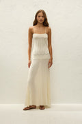 Irene Maxi Dress Maja Pointelle Vintage White - XXL / MAJA POINTELLE - VINTAGE WHITE