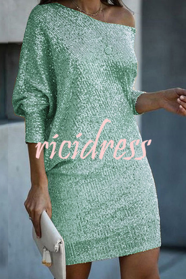 Vivienne Sequin Off-Shoulder Mini Dress