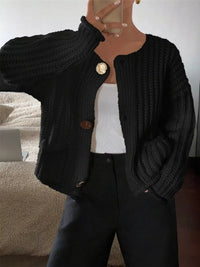 Margot Linen Button Cardigan