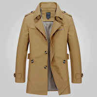 Finn Elegant Trench Coat in Brown