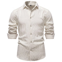 Finn Linen Shirt with Fitted in Apricot
