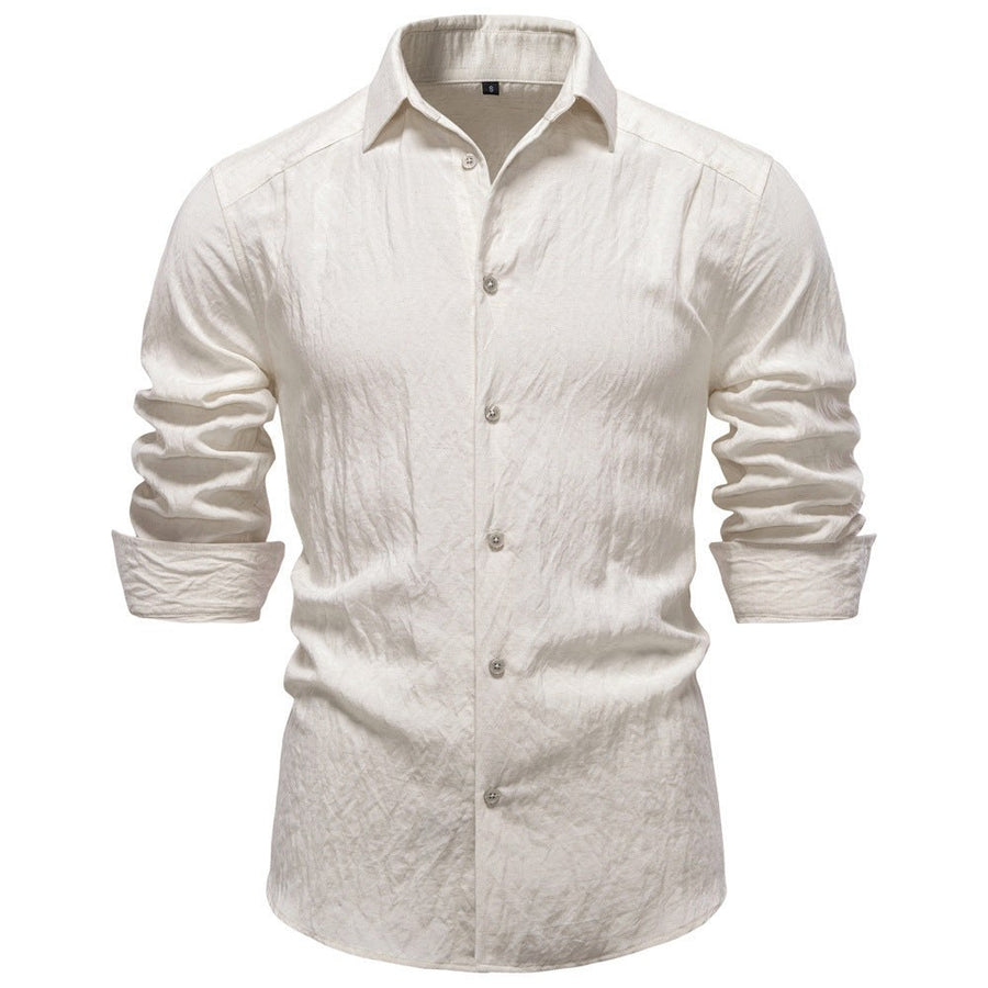 Finn Linen Shirt with Fitted in Apricot