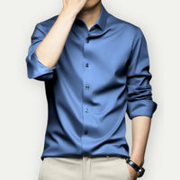 Finn Shirt with Pleated in Blue