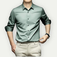 Finn Shirt with Pleated in Green