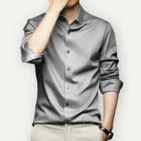 Finn Shirt with Pleated in Grey
