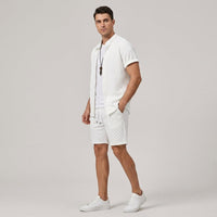 Finn Textured Matching Set in Pearl