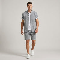 Finn Textured Matching Set in Slate Gray