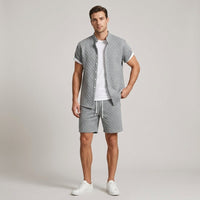 Finn Textured Matching Set in Slate Gray