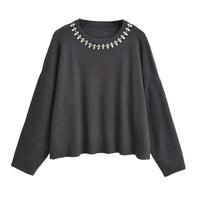 Fiona Elegant Sweater in Grey