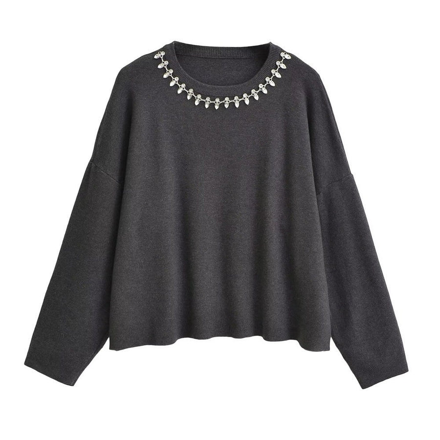 Fiona Elegant Sweater in Grey