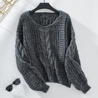 Fiona Knit Sweater with Oversized in Black