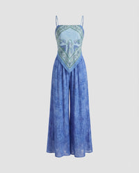 Fiona Linen Blend Maxi Dress in Multicolour