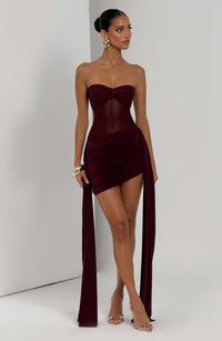 Vivien Mini Dress – Cherry Lacquer
