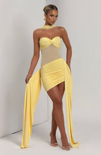 Vivien Mini Dress – Lemon