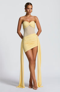 Vivien Mini Dress – Lemon