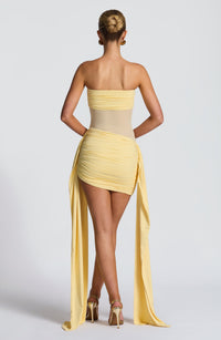 Vivien Mini Dress – Lemon