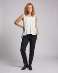 Fleur Airy Linen Top with Pleated
