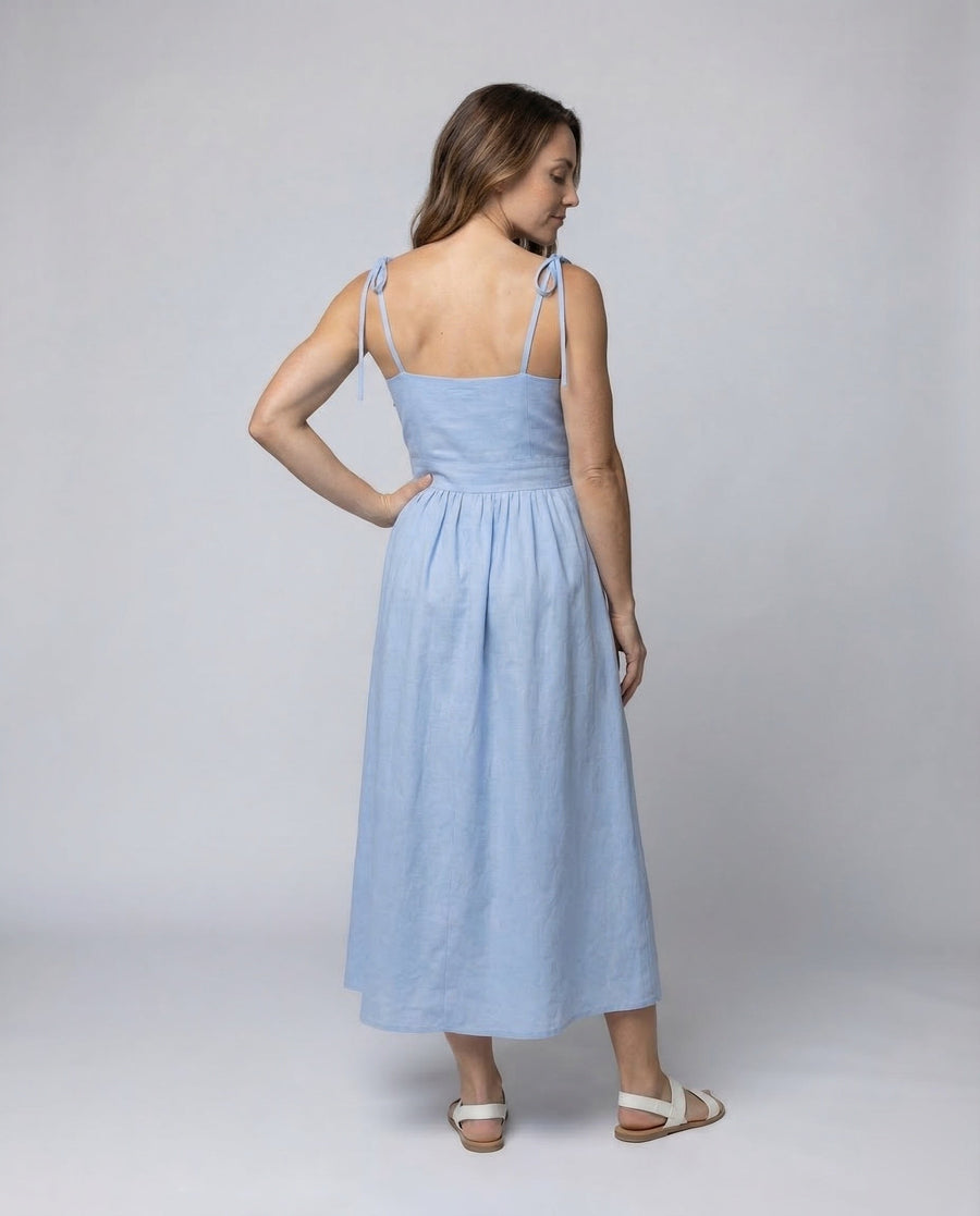 Fleur Linen Maxi Dress