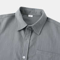 Fleur Shirt with Short Sleeve in Light Grey
