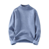 Fleur Sweater with Stand Collar in Black