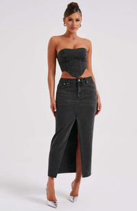 Alaia Maxi Skirt - Black