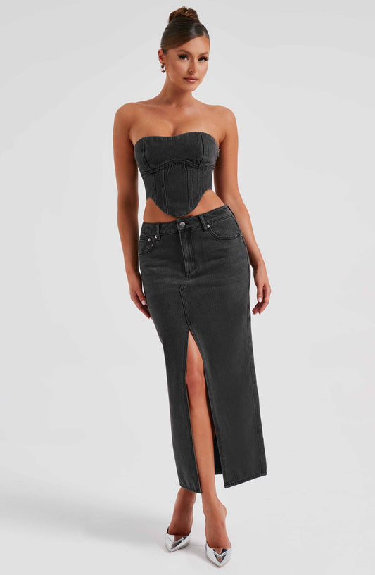 Alaia Maxi Skirt - Black