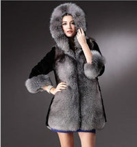 Flora Jacket with Hood in Charcoal
