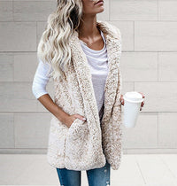 Flora Vest with Pockets in Beige