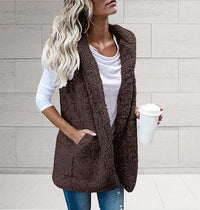 Flora Vest with Pockets in Coffee